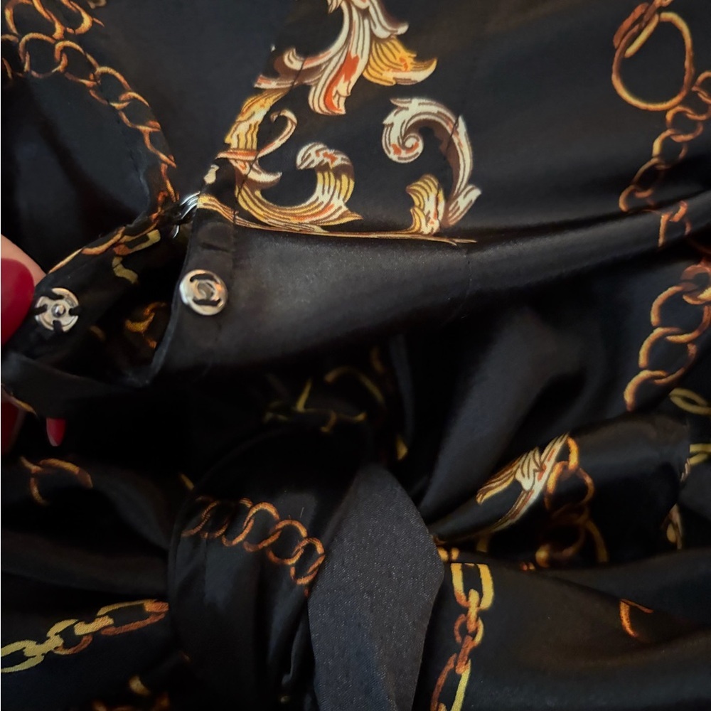 Buddy Love Black and Gold Chain Blouse - Picture 9 of 9